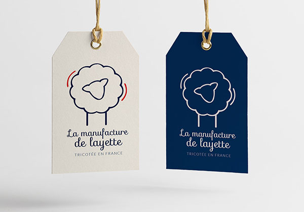Logos La Manufacture de Layette - Création de logos par Emilie Le Béhérec, graphiste freelance spécialisée dans le domaine de l'enfance