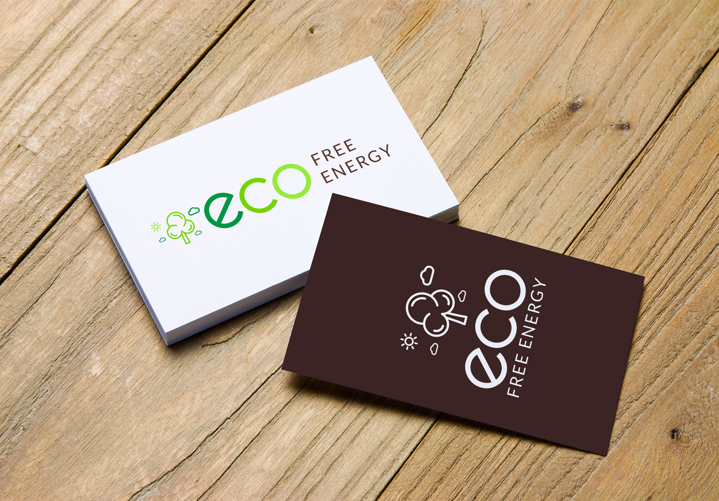 Logo Eco Free Energy - Création de logo par Emilie Le Béhérec Prima (Graphiste freelance web et print)