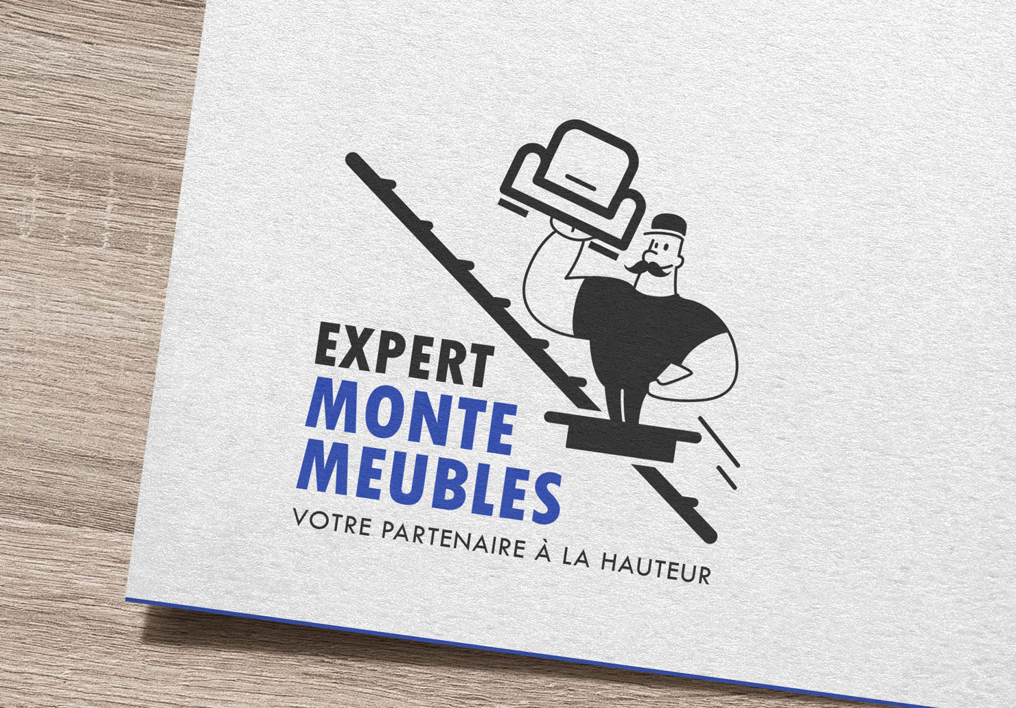 Logo Expert Monte Meubles - Création de logo par Emilie Le Béhérec Prima (Graphiste freelance web et print)