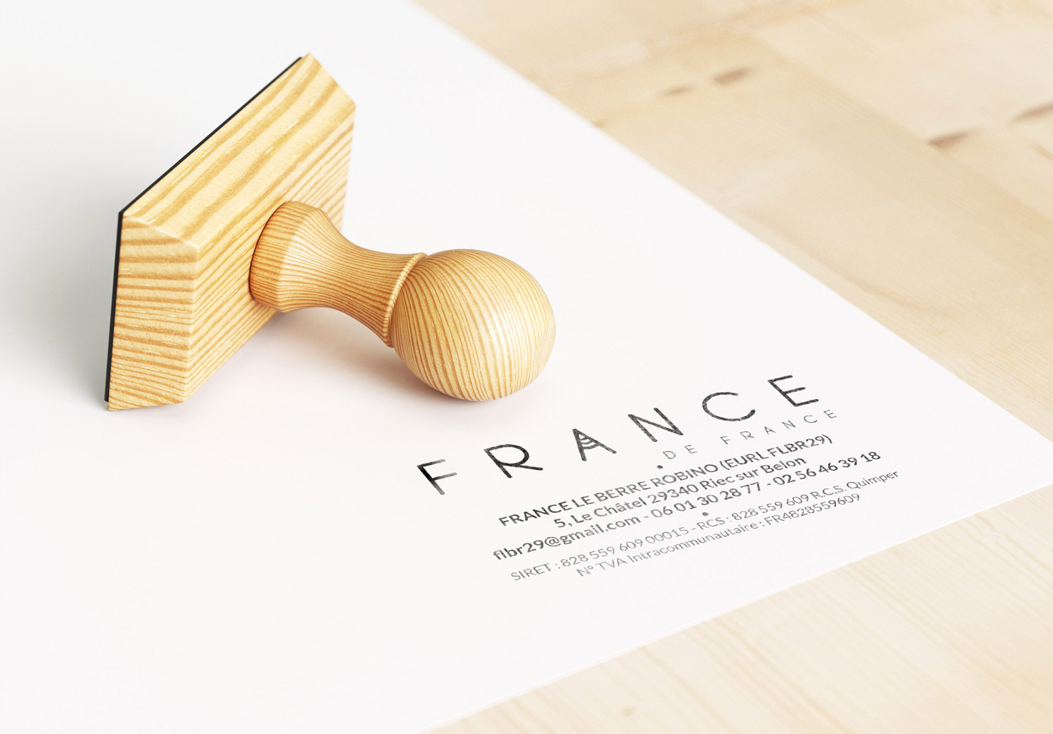 Tampon France de France - Réalisé par Emilie Le Béhérec Prima (Graphiste freelance web et print)